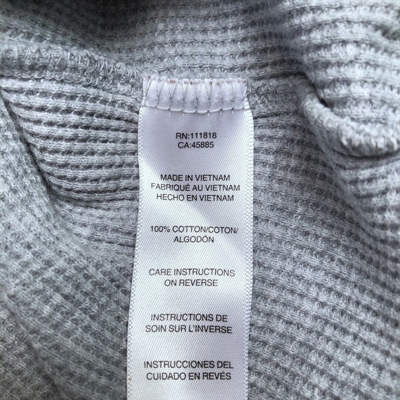 Michael Kors Waffle Thermal Knit Gray Zip Sweater - Picture 5 of 6